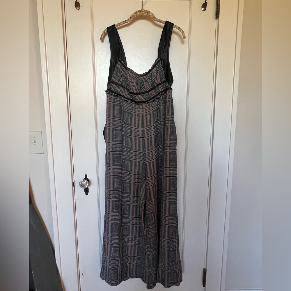 Free People Jumpsuit with Faux Leather Detail